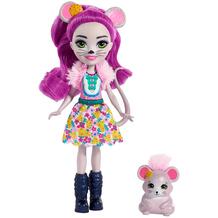 Кукла Enchantimals с лесным питомцем Mayla Mouse Fondue 15 см 10812137