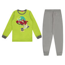 Пижама джемпер/брюки Let'S Go, цвет: салатовый/т.серый 9811320