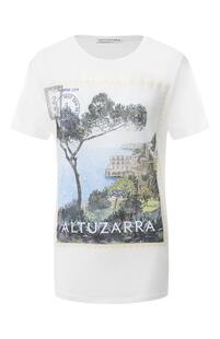 Хлопковая футболка ALTUZARRA 6959364