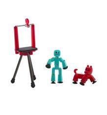 Игровой набор Stikbot Студия с питомцем бирюзовый робот с красной собакой 6669253