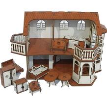 Кукольный домик Iwoodplay Деревянный с эркерами 45 см 9552546