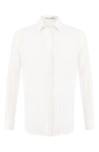Хлопковая рубашка с воротником кент Yves Saint Laurent 6614670