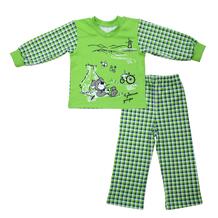Пижама джемпер/брюки Leo, цвет: зеленый LÉO 10702775
