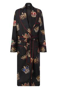 Шелковый халат Dolce&Gabbana 8652020
