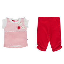 Комплект футболка/леггинсы Baby Z, цвет: красный/белый 10600079