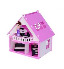 Дом для кукол R&S Дачный дом Варенька с мебелью (белый/розовый) 40 х 36 х 40 см R S 10077306