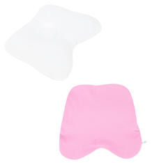 Комплект подушка/наволочка Smart-textile 27 х 24 х 5 см Бабочка плюс, цвет: белый/розовый 8305543