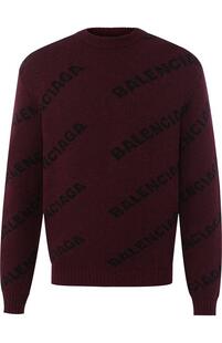 Шерстяной свитер с логотипом бренда Balenciaga 5321791