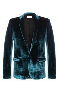 Однобортный пиджак из смеси вискозы и хлопка Yves Saint Laurent 6614264