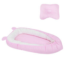 Комплект Smart-textile Бэби гнездо/подушка 2 предмета 60 х 90 см, цвет: розовый 8305819
