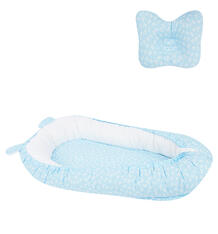 Комплект Smart-textile Бэби гнездо/подушка 2 предмета 60 х 90 см, цвет: голубой 8331781