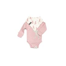 Комплект боди/нагрудник Happy Baby Кисуля, цвет: розовый 10647377