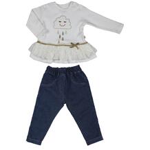 Комплект джемпер/брюки Baby Z, цвет: белый/синий 10600082