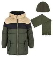 Куртка куртка/шапка/шарф iXTREME by Broadway kids, цвет: зеленый/черный 7756339