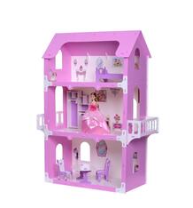 Дом для кукол R&S Коттедж Екатерина с мебелью (белый/розовый) 82.5 x 35.5 x 105 см R S 10077300