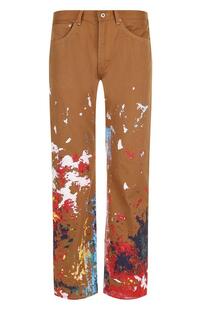 Хлопковые брюки прямого кроя с принтом x Levi's Junya Watanabe 2801572