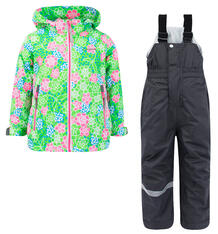 Комплект куртка/полукомбинезон IcePeak Цветы, цвет: зеленый 4987603
