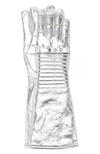 Удлиненные перчатки из металлизированной кожи CALVIN KLEIN 205W39NYC 5964965
