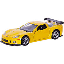 Коллекционная машинка "Chevrolet Corvette C6-R" 1:32, желтый металлик RMZ City 7322646