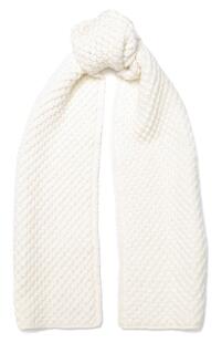 Кашемировый шарф Gray Glace фактурной вязки Loro Piana 6111916