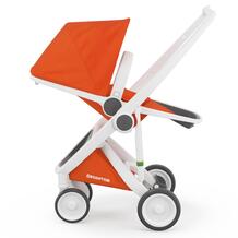 Прогулочная коляска Greentom Upp Reversible, цвет: оранжевый/белая рама 10599284