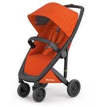 Прогулочная коляска Greentom Upp Classic, цвет: оранжевый/черная рама 10598822