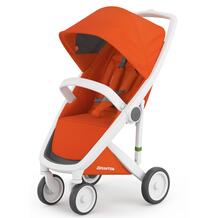 Прогулочная коляска Greentom Upp Classic, цвет: оранжевый/белая рама 10598840