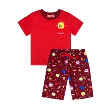 Пижама футболка/шорты Let'S Go, цвет: бордовый 10386569