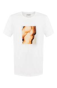 Хлопковая футболка с принтом Calvin Klein Underwear 6010549