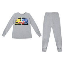 Пижама джемпер/брюки Leader Kids Maxi Car, цвет: серый 10433297