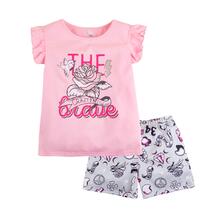 Пижама футболка/шорты Bossa Nova Тату, цвет: розовый/бежевый 10552286
