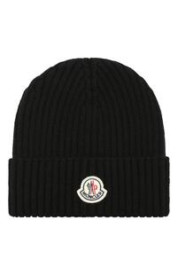 Кашемировая шапка с логотипом бренда MONCLER 5734133
