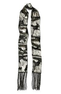Шелковый шарф с бахромой Yves Saint Laurent 5554240