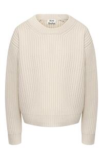 Вязаный шерстяной пуловер со спущенным рукавом ACNE STUDIOS 5304935