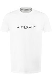 Хлопковая футболка с круглым вырезом Givenchy 3887568