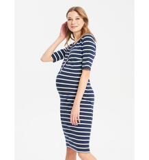 Платье для беременных Буду Мамой, цвет: белый/синий 10498136