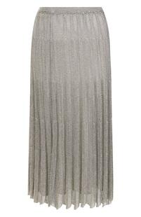 Шелковая юбка-миди с эластичным поясом Ralph Lauren 4954928