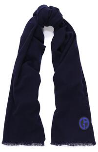 Кашемировый шарф с логотипом бренда Giorgio Armani 4826786