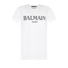Хлопковая футболка с принтом BALMAIN 4558343