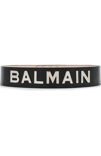 Кожаный пояс с логотипом бренда BALMAIN 4408151