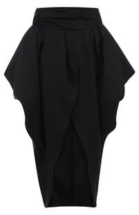 Однотонная шерстяная юбка асимметричного кроя JACQUEMUS 3930191