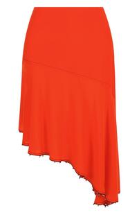 Однотонная шелковая юбка-миди асимметричного кроя Sonia Rykiel 3795735