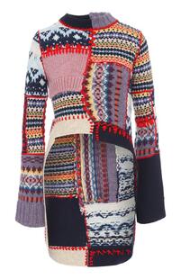 Пуловер фактурной вязки с удлиненной спинкой Alexander McQueen 2141300