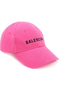Хлопковая бейсболка с логотипом бренда Balenciaga 3633020