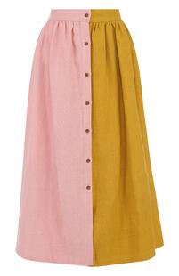 Хлопковая юбка-миди с широким поясом TATA-NAKA 3016271