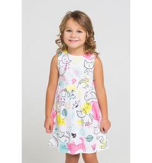 Платье Crockid Котята, цвет: белый/розовый 10390910