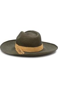 Соломенная шляпа с плетеной лентой Artesano 2716520
