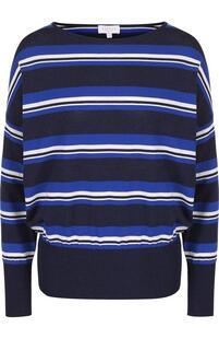 Приталенный хлопковый пуловер в полоску Escada Sport 2691644