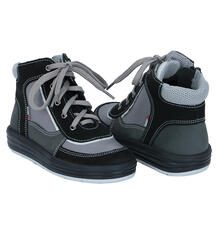 Ботинки Лель, цвет: серый/черный 10407506
