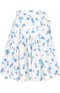 Хлопковая юбка-миди с цветочным принтом Ralph Lauren 2664254